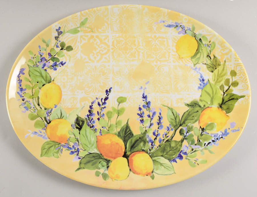 Lemon Zest 18" Oval Serving Platter by Certified International-1