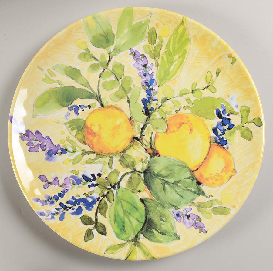 Lemon Zest 14" Chop Plate (Round Platter) by Certified International-1