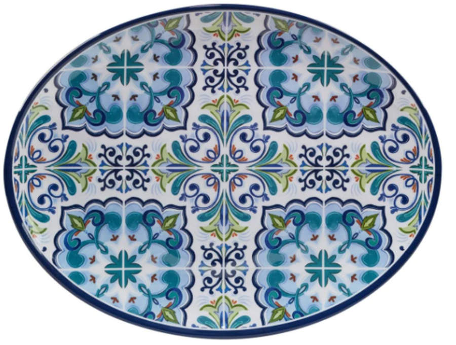 Mosaic 18" Oval Serving Platter by Certified International-1