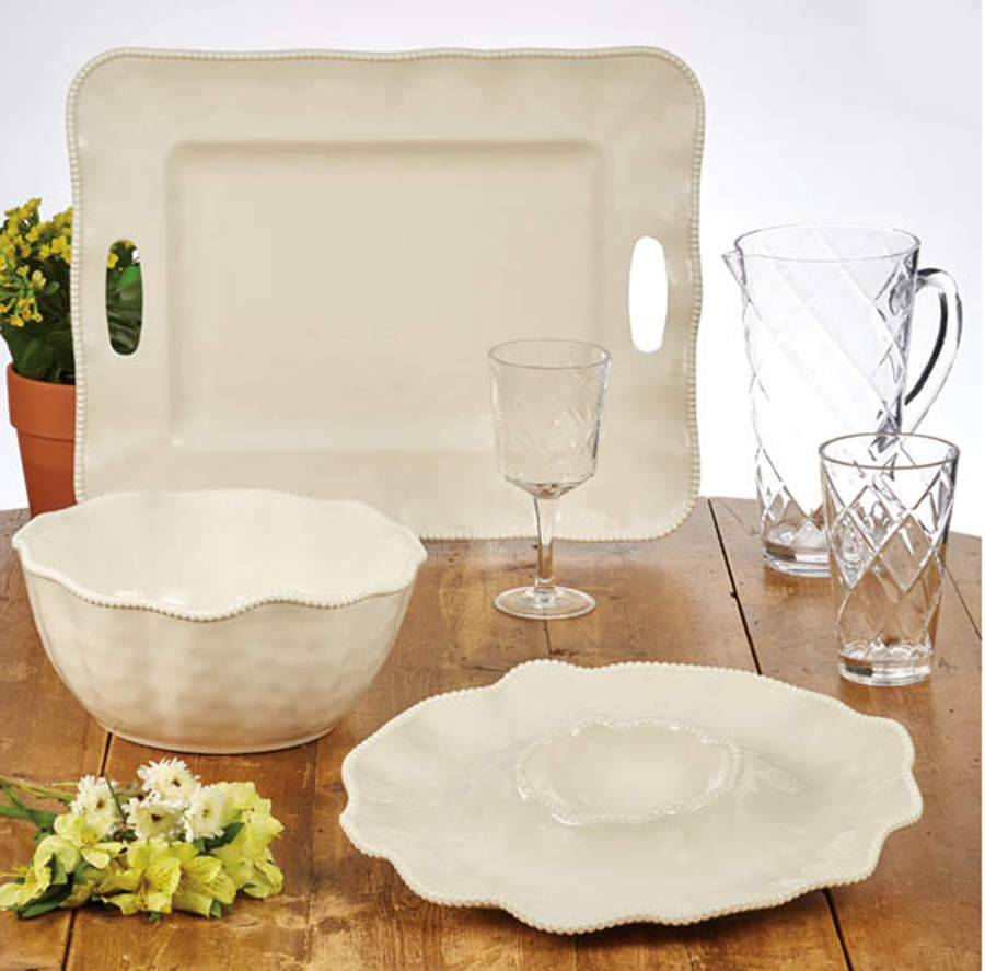 Perlette Cream 1 Piece Chip & Dip by Certified International-1