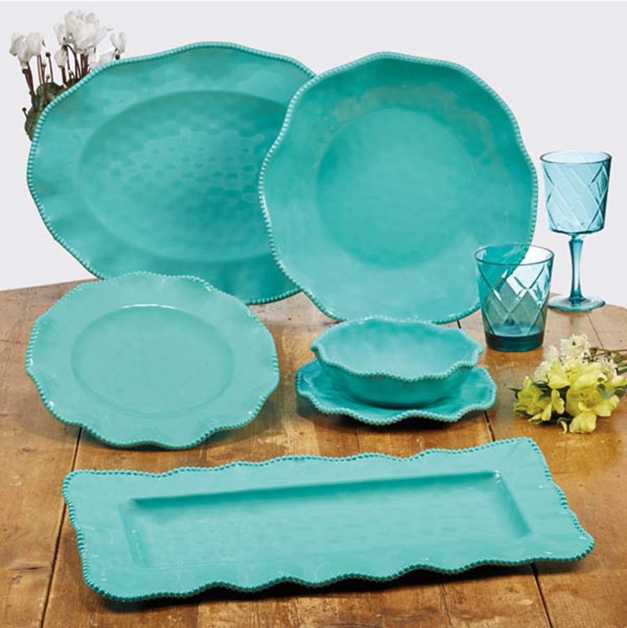 Perlette Teal Dinner Plate by Certified International-1