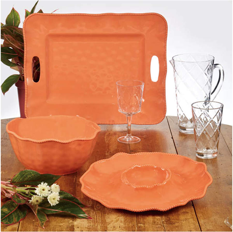 Perlette Coral 1 Piece Chip & Dip by Certified International-1