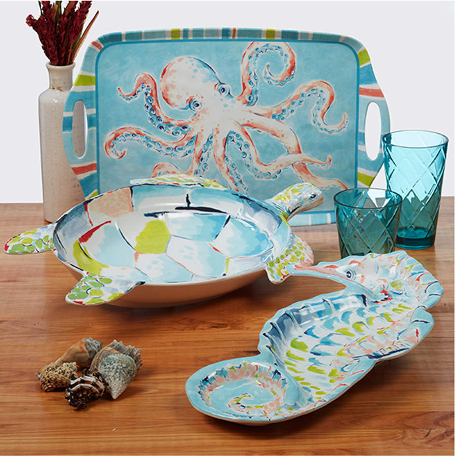 Deep Sea 1 Piece Figural Chip and Dip by Certified International-1