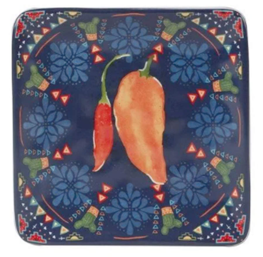 Santa Fe (Veronica Charron) Square Canape Plate by Certified International-1
