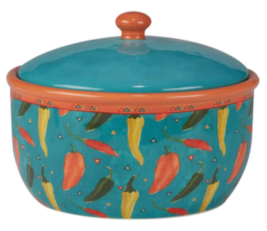 Santa Fe (Veronica Charron) Bean Pot & Lid by Certified International-1
