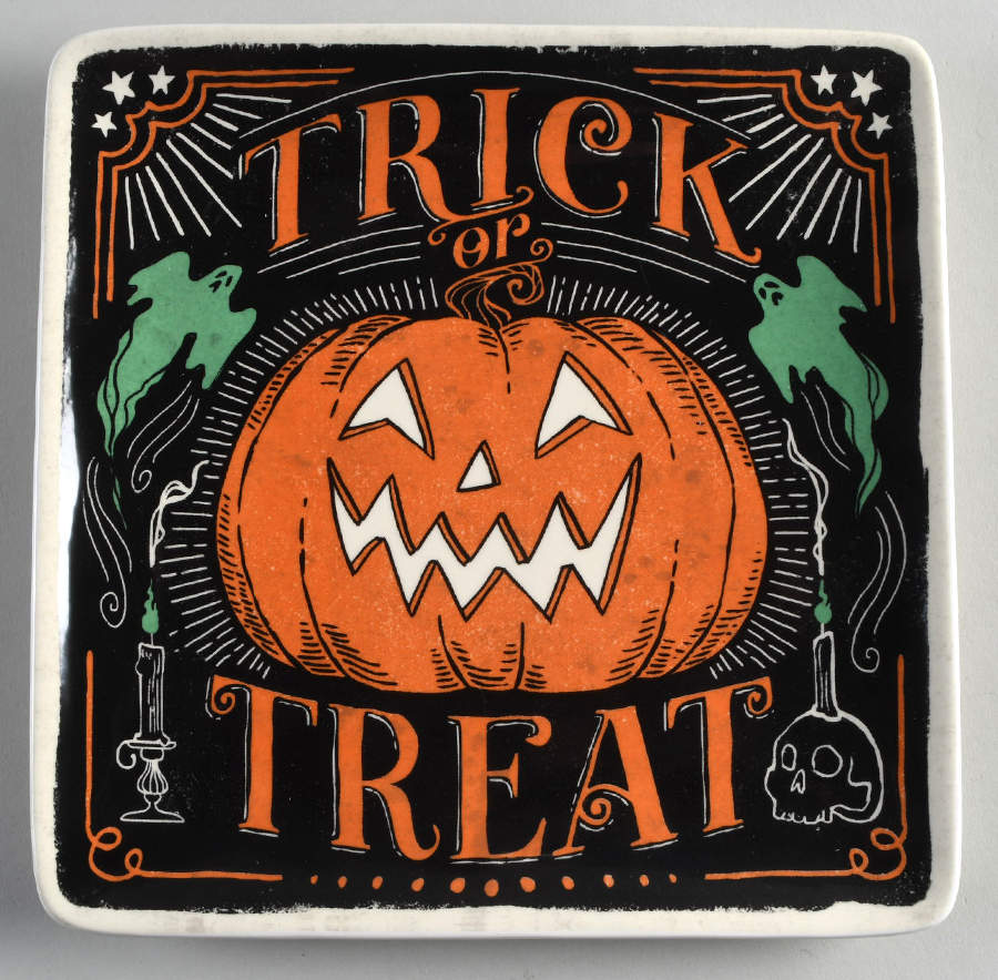 Scaredy Cat Square Salad/Dessert Plate by Certified International-1