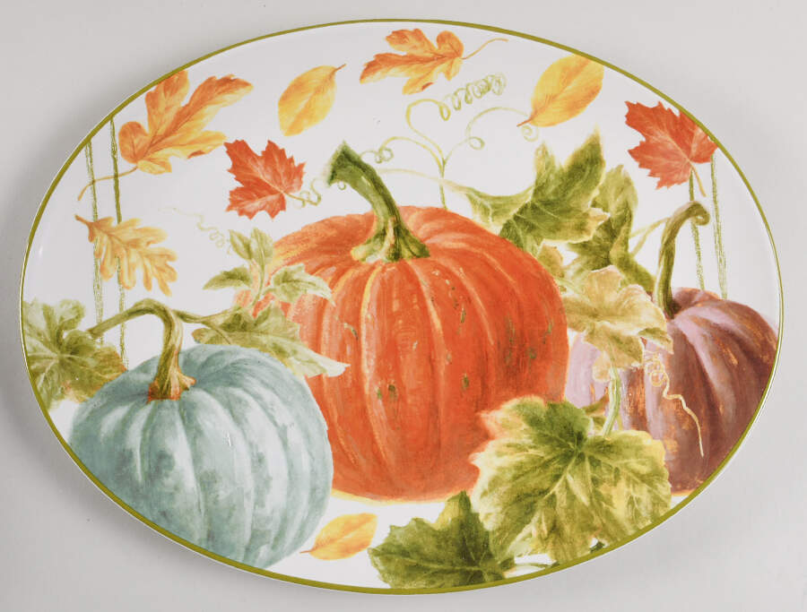 Sweet Autumn Harvest 16" Oval Serving Platter by Certified International-1