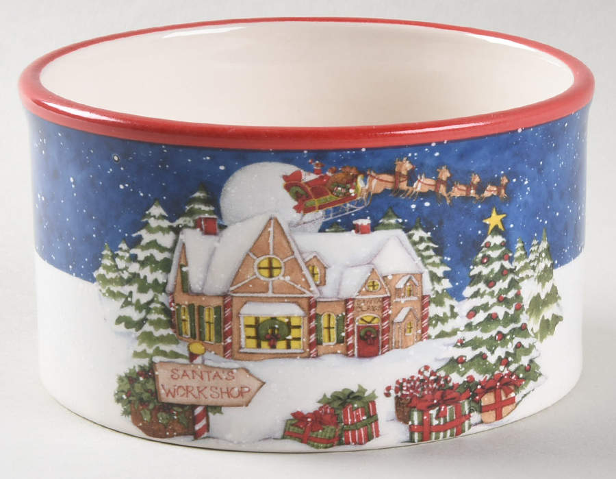 Santa's Workshop Dip Bowl (for Dip and Spreader) by Certified International-1