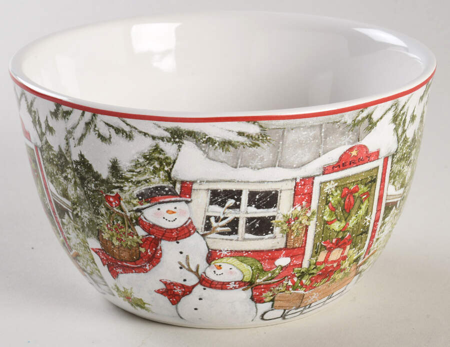 Snowman's Farmhouse Individual Ice Cream Dish by Certified International-1