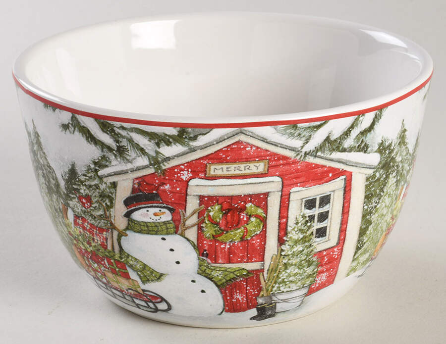Snowman's Farmhouse Individual Ice Cream Dish by Certified International-1