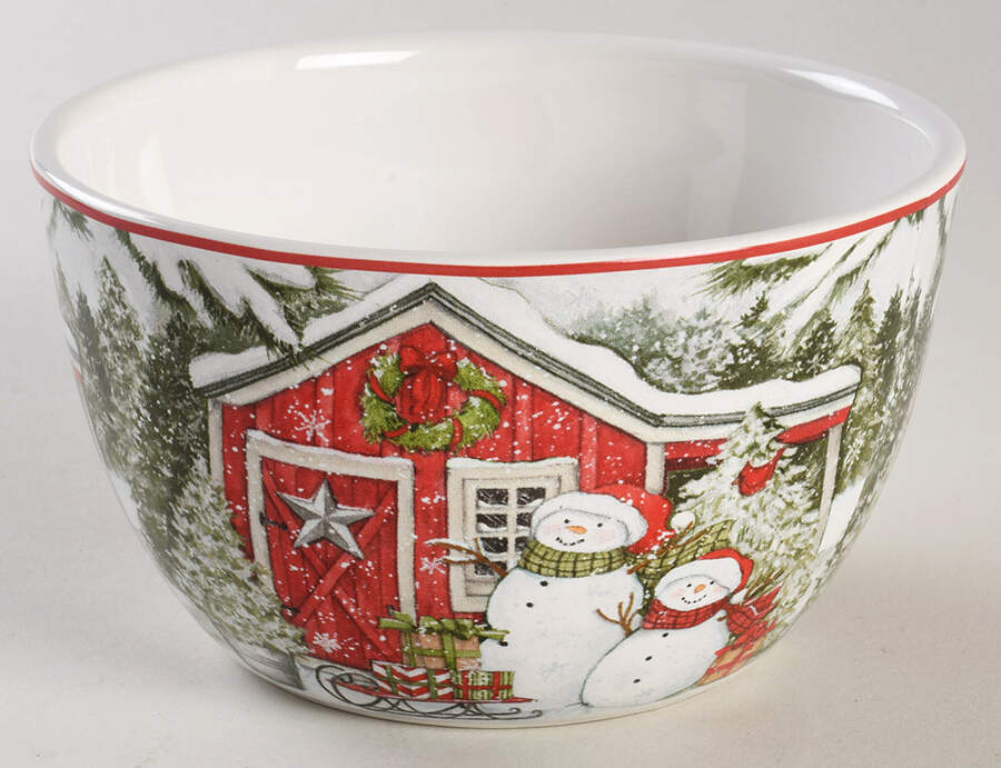 Snowman's Farmhouse Individual Ice Cream Dish by Certified International-1