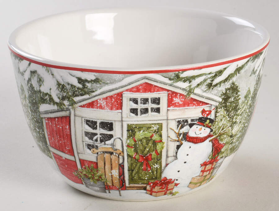 Snowman's Farmhouse Individual Ice Cream Dish by Certified International-1