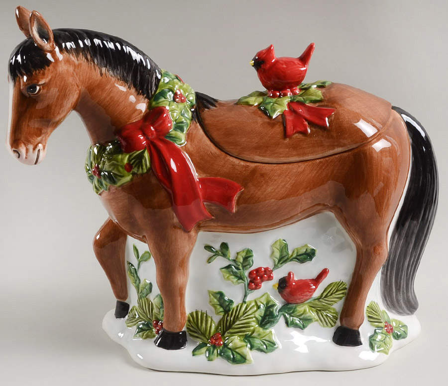 Homestead Christmas Figural Cookie Jar & Lid by Certified International-1