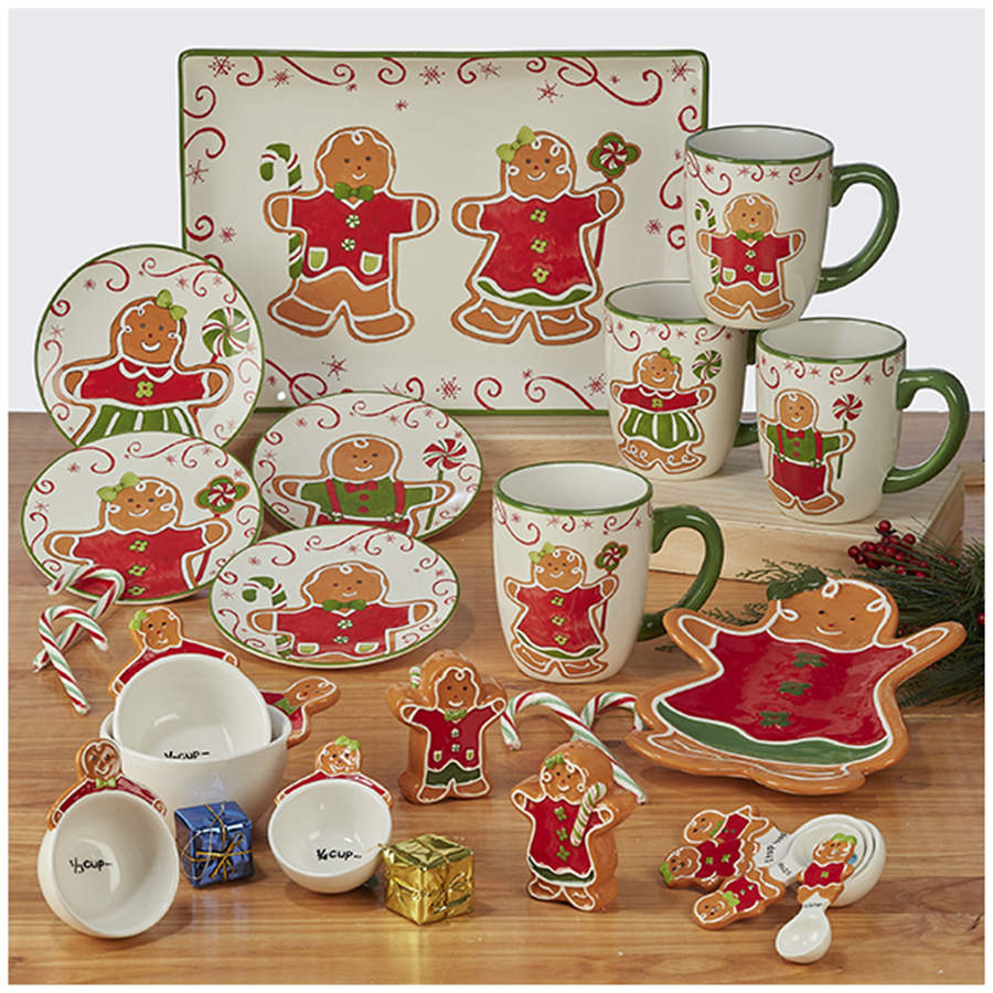 Holiday Magic Gingerbread 14" Rectangular Serving Platter by Certified International-1