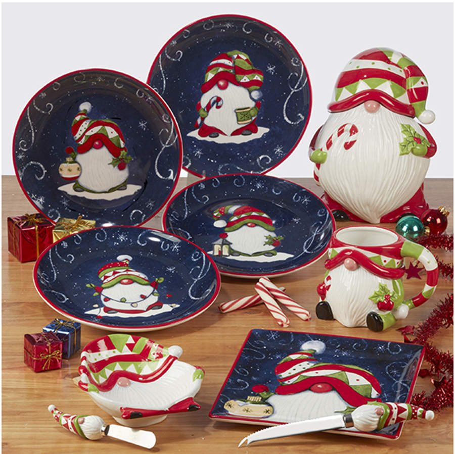 Holiday Magic Gnomes Salad/Dessert Plate by Certified International-1