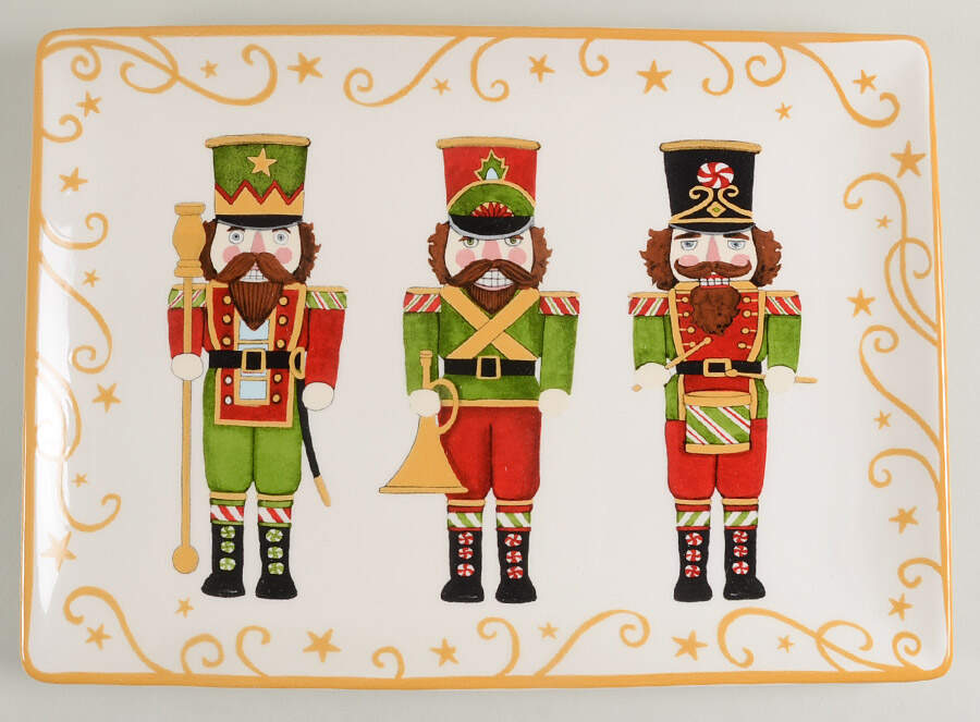 Holiday Magic Nutcracker 14" Rectangular Serving Platter by Certified International-1