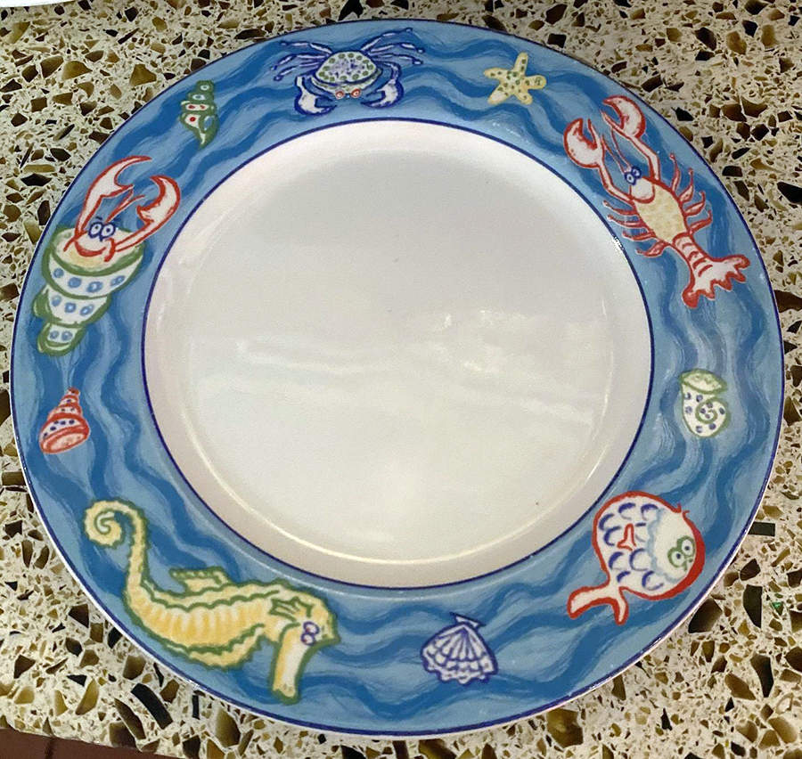 Sea N' Sand Blue Salad Plate by Churchill-1