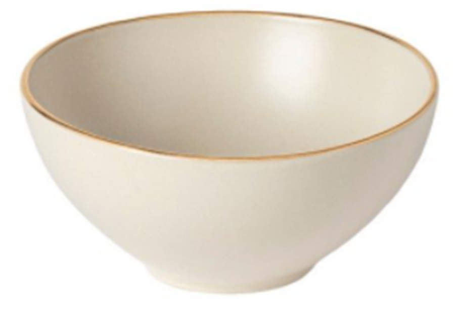 Augusta Natural (Gold Trim) Soup/Cereal Bowl by Costa Nova China-1