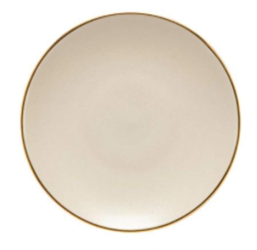 Augusta Natural (Gold Trim) Bread & Butter Plate by Costa Nova China-1