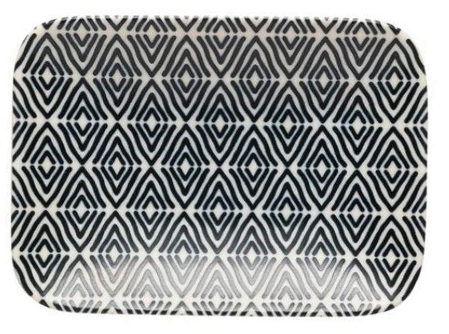 Augusta Diamond Weave 5" Rectangular Tray by Costa Nova China-1