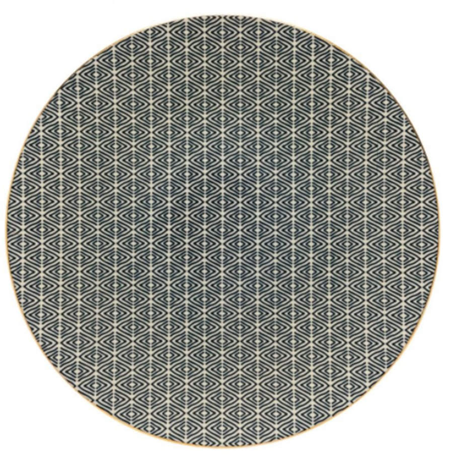 Augusta Diamond Weave (Gold Trim) Service Plate (Charger/Platter) by Costa Nova China-1