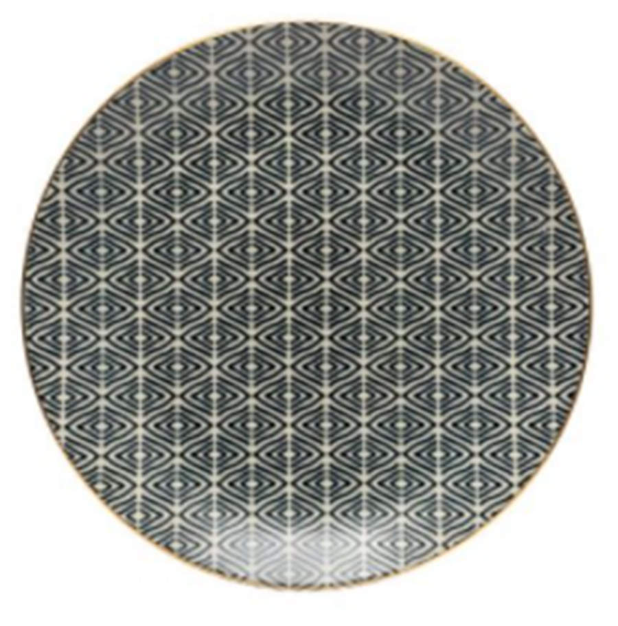 Augusta Diamond Weave (Gold Trim) Bread & Butter Plate by Costa Nova China-1