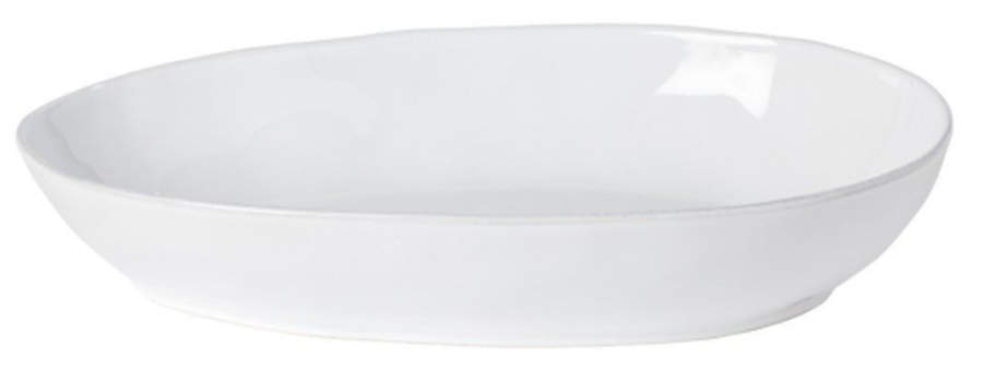 Livia White 14" Oval Baker by Costa Nova China-1