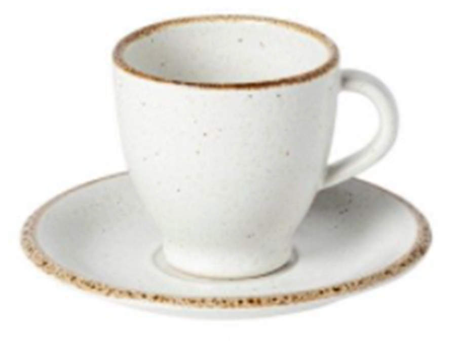 Positano White Footed Demitasse Cup & Saucer Set by Casafina-1