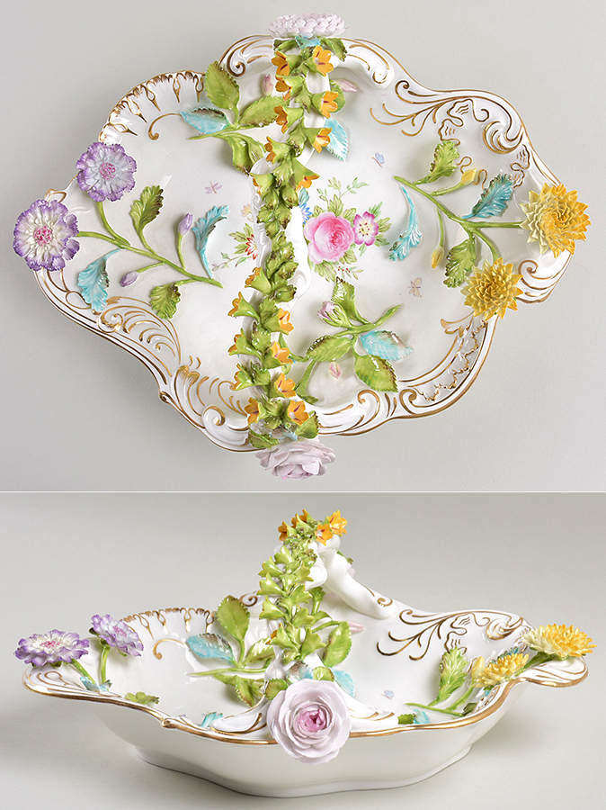 Coalbrookedale Multicolor Oval Basket by Coalport-1