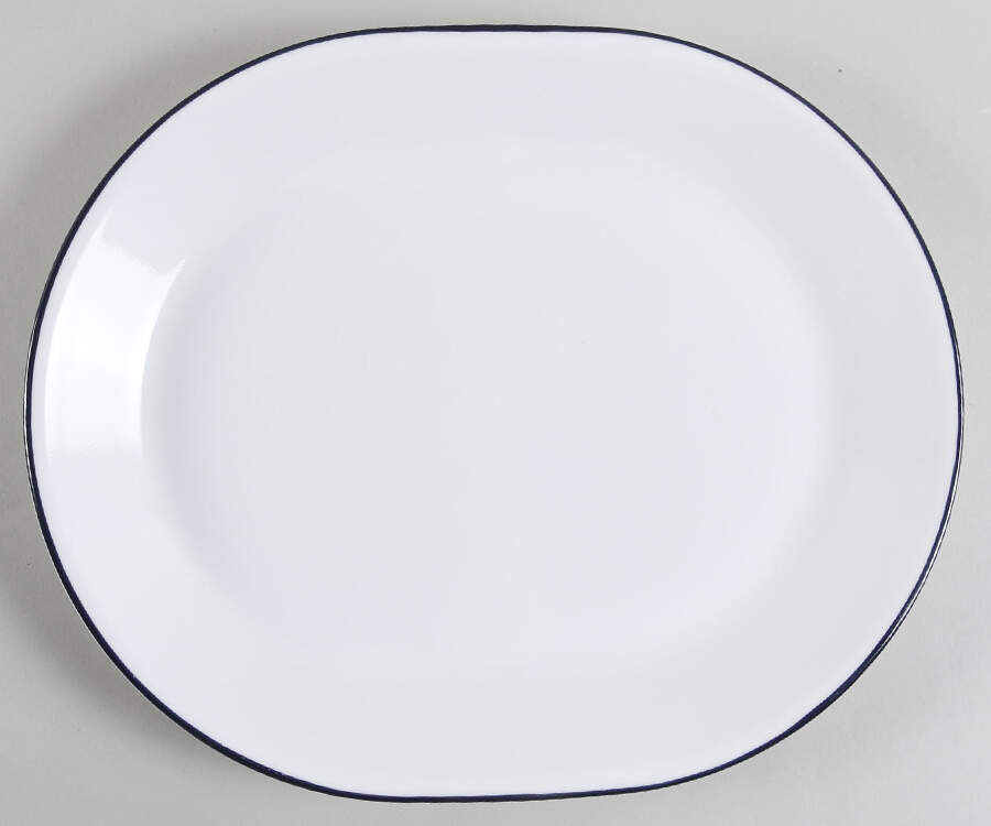 Cobalt Circles 12" Oval Serving Platter by Corning Corelle-1
