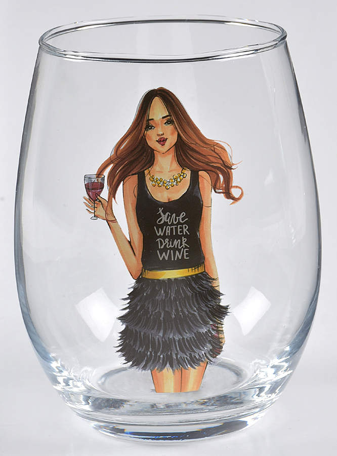 Girlfriends Glassware Stemless Wine by Certified International-1