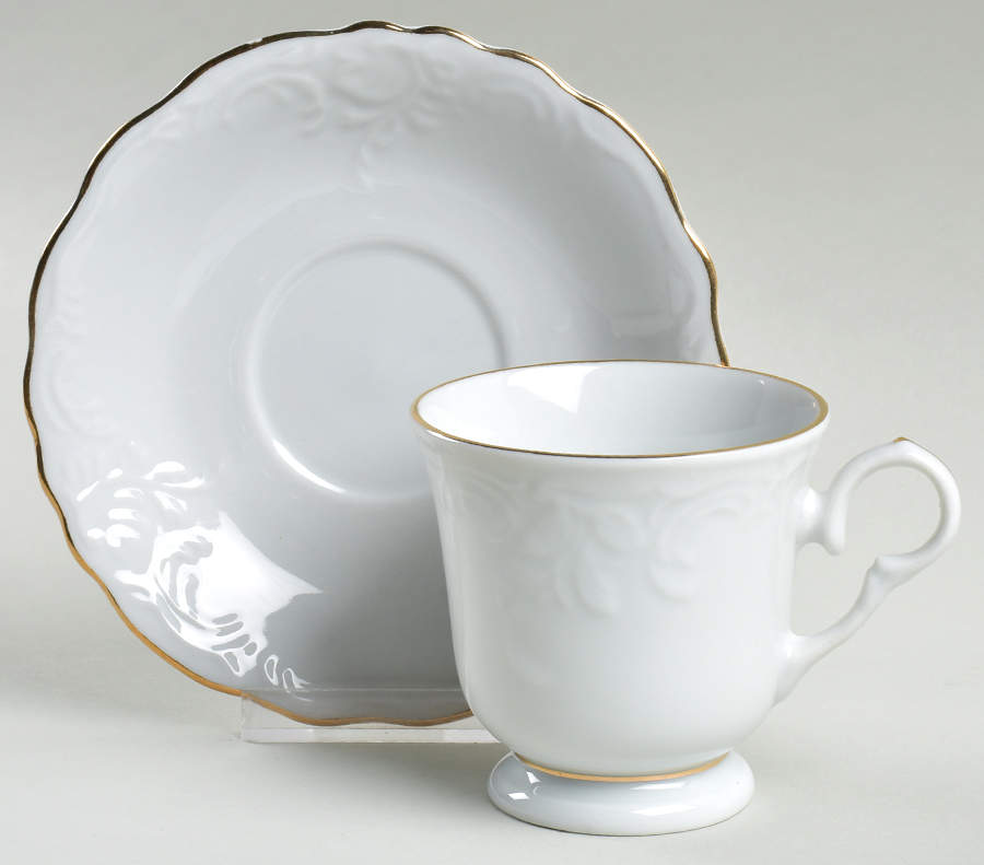 CX870 Footed Cup & Saucer Set by China (Made in China)-1
