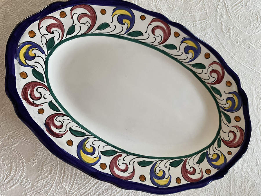 CMI47 14" Oval Serving Platter by Ceramica (Italy)-1