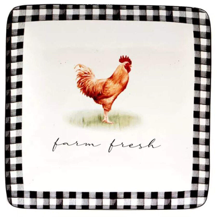 On the Farm Square Canape Plate by Certified International-1