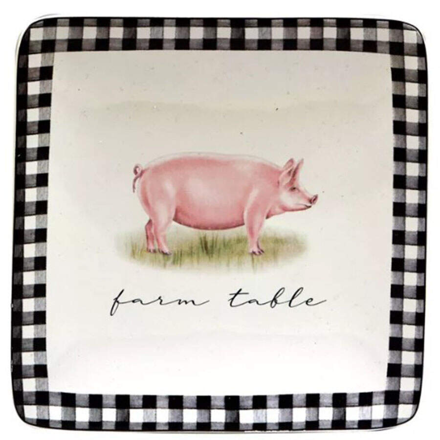 On the Farm Square Canape Plate by Certified International-1