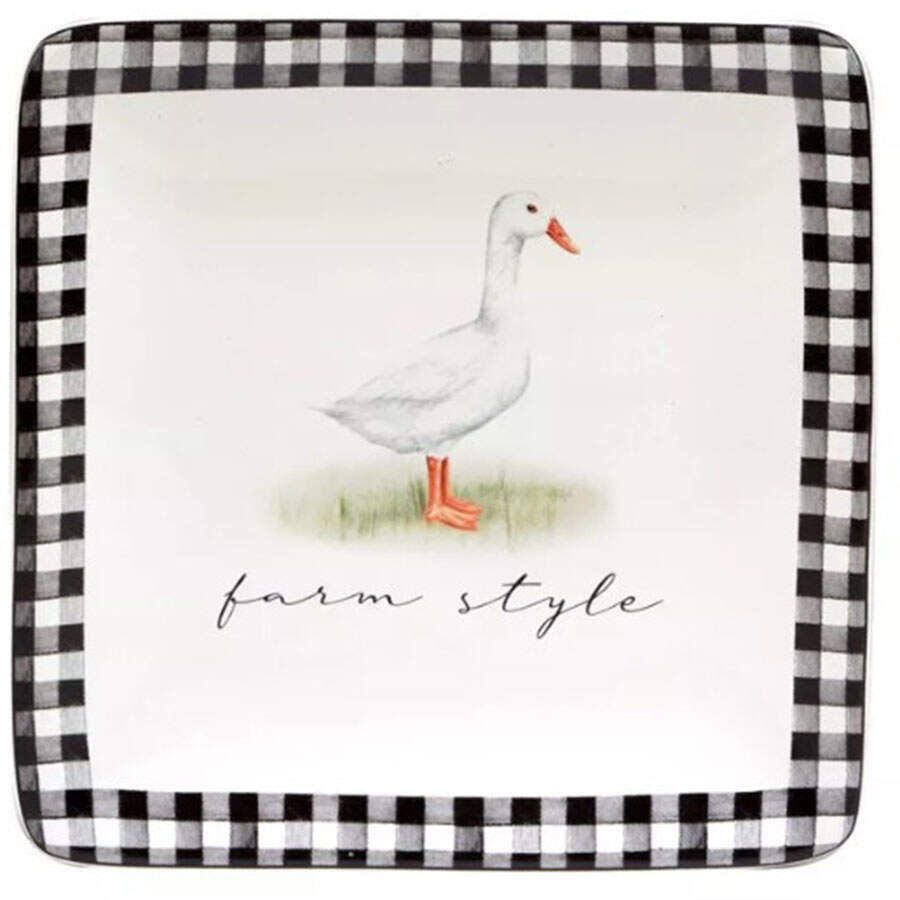 On the Farm Square Canape Plate by Certified International-1