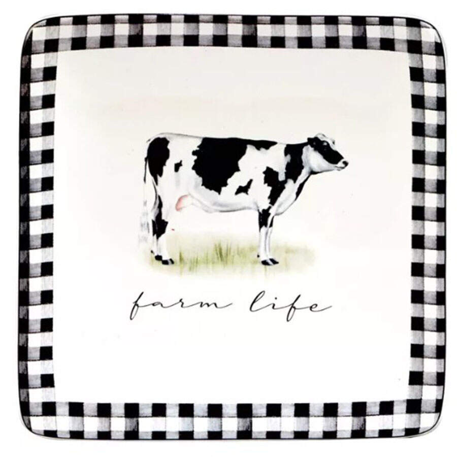 On the Farm Square Canape Plate by Certified International-1