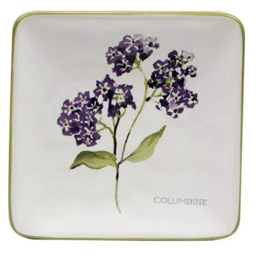 Fresh Herbs (Susan Winget) Square Canape Plate by Certified International-1