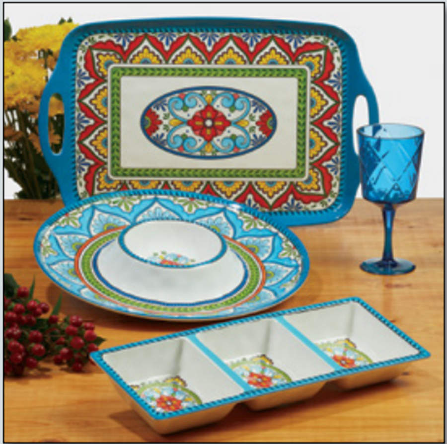 Seville (Melamine) 19" Rectangular Handled Tray by Certified International-1