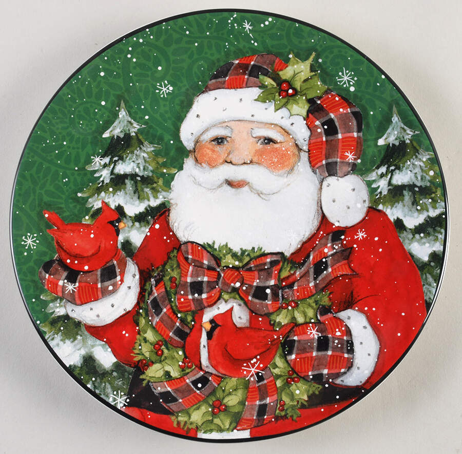 Christmas Lodge Santa Salad Plate by Certified International-1