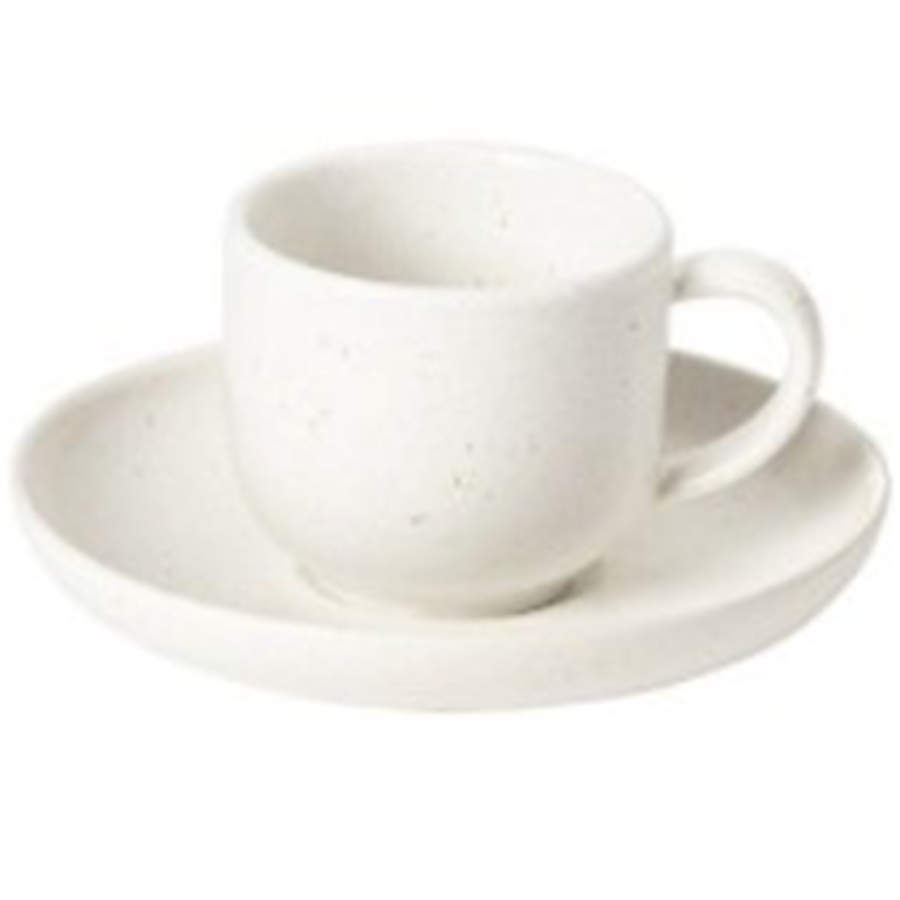 Pacifica Salt Flat Demitasse Cup & Saucer Set by Casafina-1