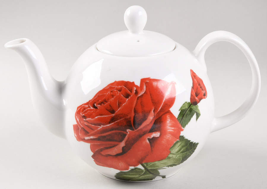 Red Rose Teapot & Lid by Creative Tops-1
