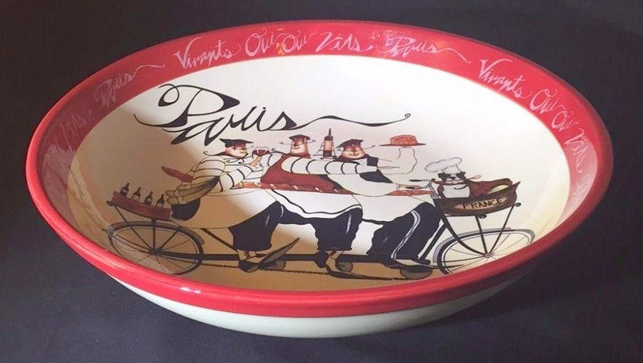 Paris Chefs Red 13" Pasta Serving Bowl by Certified International-1