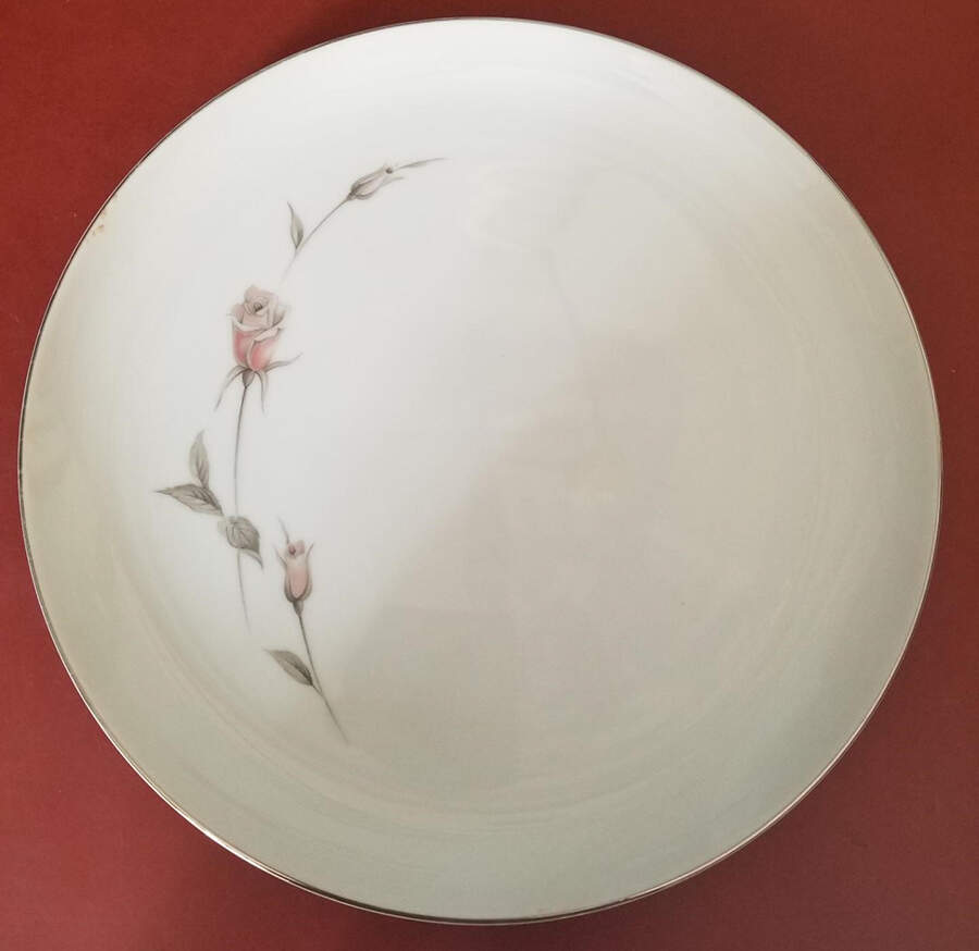 Crown Rose Dinner Plate by Cory (Bavaria)-1