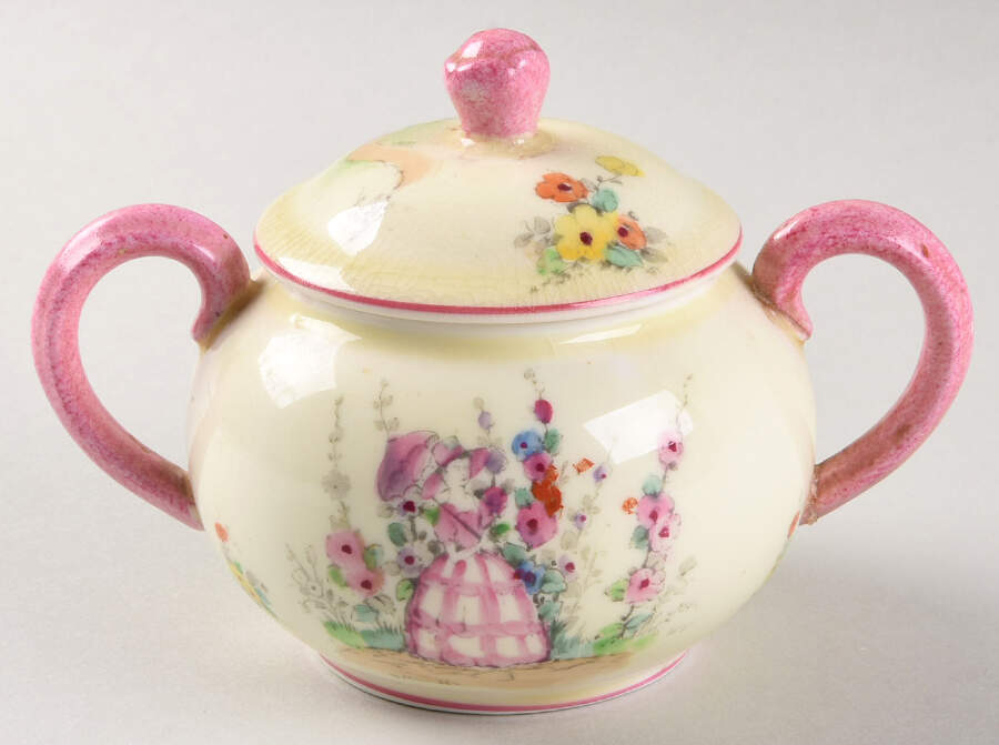 13672 Mini Sugar Bowl & Lid by Crown Staffordshire-1