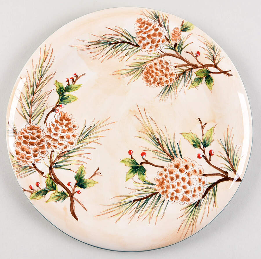 Pinecones Dinner Plate by China (Made in China)-1