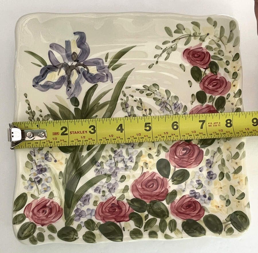 Heavenly Garden Square Salad Plate by Tabletops Unlimited-1