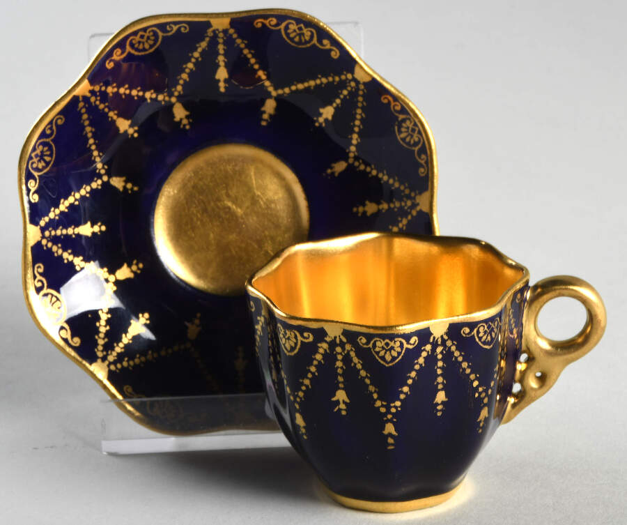 2372 Flat Demitasse Cup & Saucer Set by Coalport-1