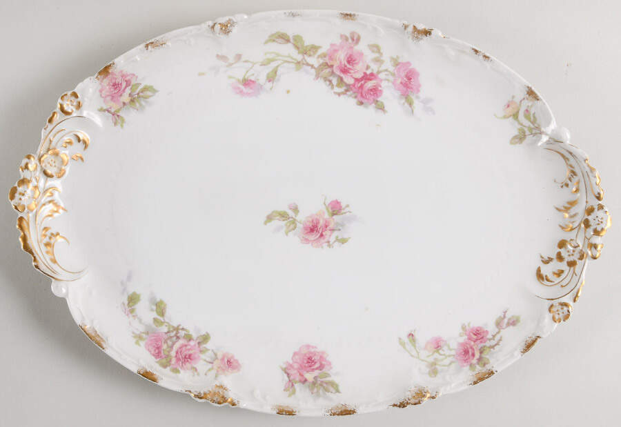 CHF2023 14" Oval Serving Platter by Charles Field Haviland-1