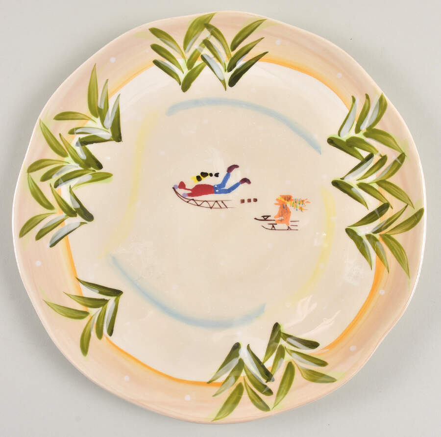 Winter Wonderland Dinner Plate by Clay Art-1